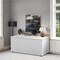 Multi Purpose Wooden Storage Box, Organizer and Bench Perfect Furniture to Add Accent in Entryway and keep Shoes, Bedroom Bench